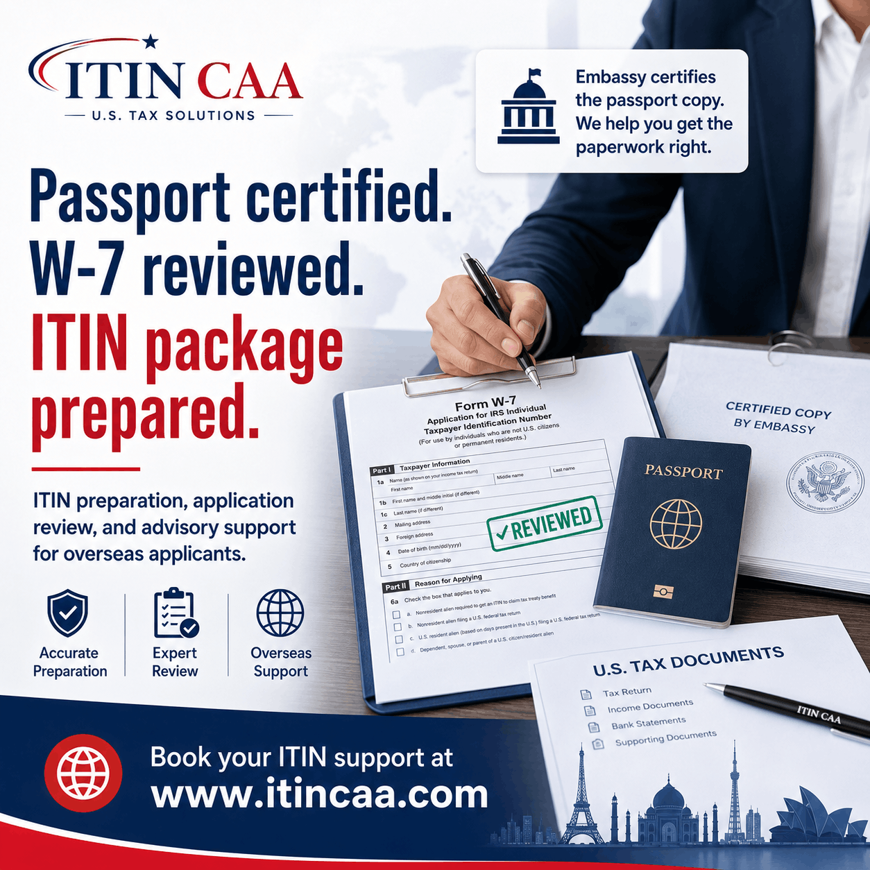 ITIN Passport Certification at U.S. Embassy